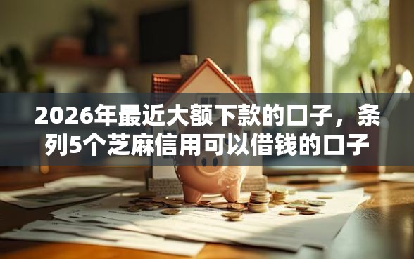 2026年最近大额下款的口子，条列5个芝麻信用可以借钱的口子
