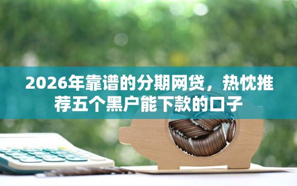 2026年靠谱的分期网贷，热忱推荐五个黑户能下款的口子