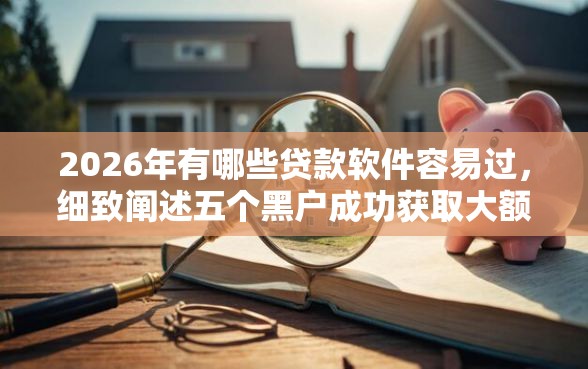 2026年有哪些贷款软件容易过，细致阐述五个黑户成功获取大额贷款的平台