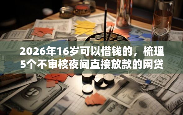 2026年16岁可以借钱的，梳理5个不审核夜间直接放款的网贷软件