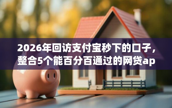 2026年回访支付宝秒下的口子,整合5个能百分百通过的网贷app 2026年回访支付宝秒下的口子,整合5个能百分百通过的网贷app
