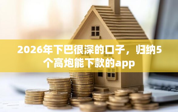 2026年下巴很深的口子，归纳5个高炮能下款的app