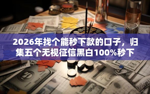 2026年找个能秒下款的口子，归集五个无视征信黑白100%秒下网贷软件
