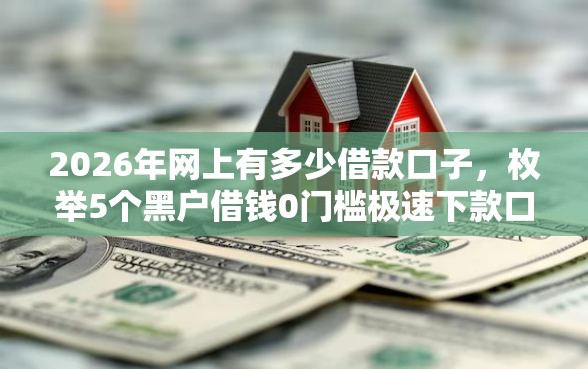 2026年网上有多少借款口子，枚举5个黑户借钱0门槛极速下款口子