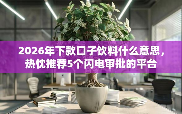2026年下款口子饮料什么意思，热忱推荐5个闪电审批的平台