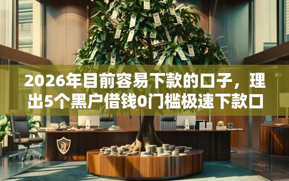 2026年目前容易下款的口子，理出5个黑户借钱0门槛极速下款口子