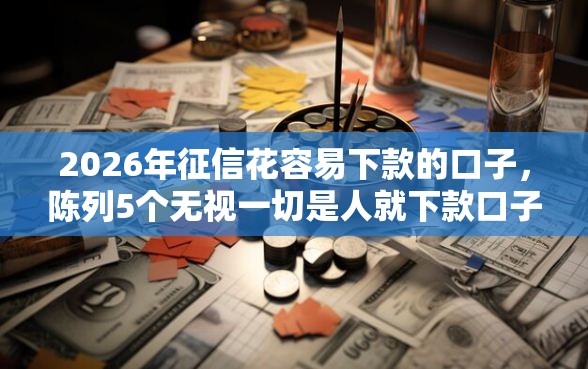 2026年征信花容易下款的口子，陈列5个无视一切是人就下款口子