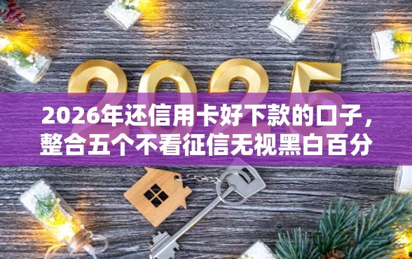 2026年还信用卡好下款的口子，整合五个不看征信无视黑白百分百下款平台