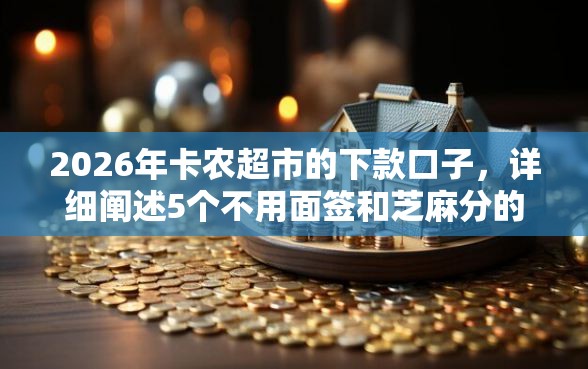 2026年卡农超市的下款口子，详细阐述5个不用面签和芝麻分的贷款软件