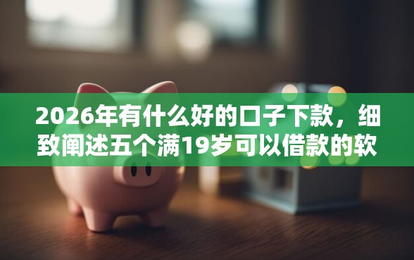 2026年有什么好的口子下款，细致阐述五个满19岁可以借款的软件