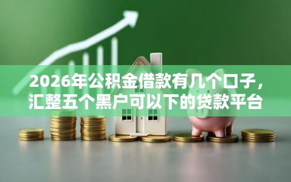 2026年公积金借款有几个口子，汇整五个黑户可以下的贷款平台
