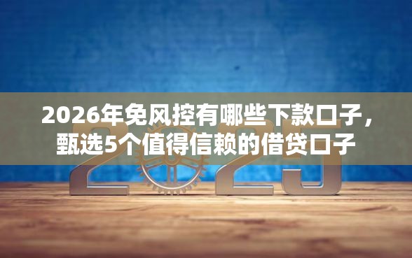 2026年免风控有哪些下款口子，甄选5个值得信赖的借贷口子