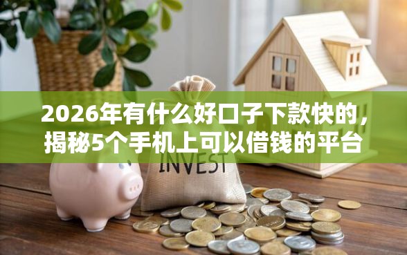 2026年有什么好口子下款快的，揭秘5个手机上可以借钱的平台