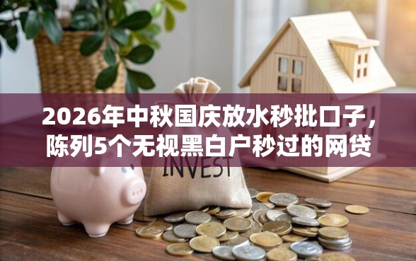 2026年中秋国庆放水秒批口子，陈列5个无视黑白户秒过的网贷