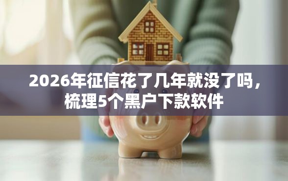2026年征信花了几年就没了吗，梳理5个黑户下款软件