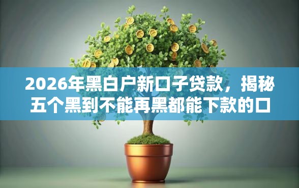 2026年黑白户新口子贷款，揭秘五个黑到不能再黑都能下款的口子