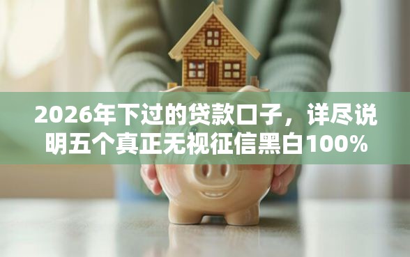 2026年下过的贷款口子，详尽说明五个真正无视征信黑白100%秒下网贷
