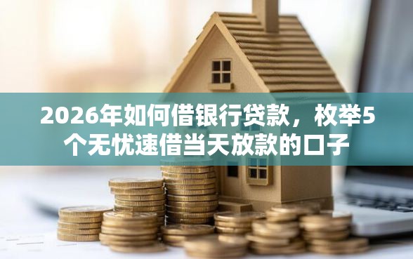 2026年如何借银行贷款，枚举5个无忧速借当天放款的口子