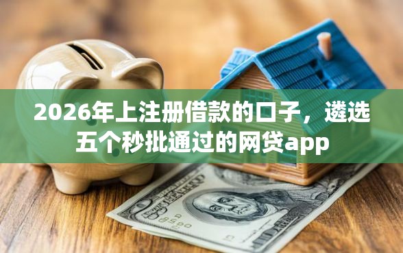 2026年上注册借款的口子，遴选五个秒批通过的网贷app