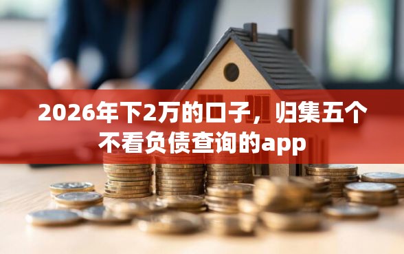 2026年下2万的口子，归集五个不看负债查询的app