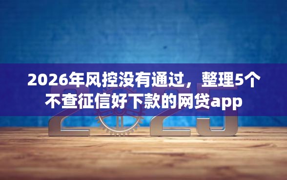 2026年风控没有通过，整理5个不查征信好下款的网贷app