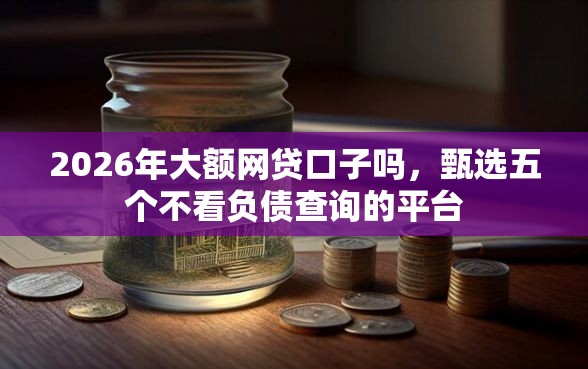 2026年大额网贷口子吗，甄选五个不看负债查询的平台