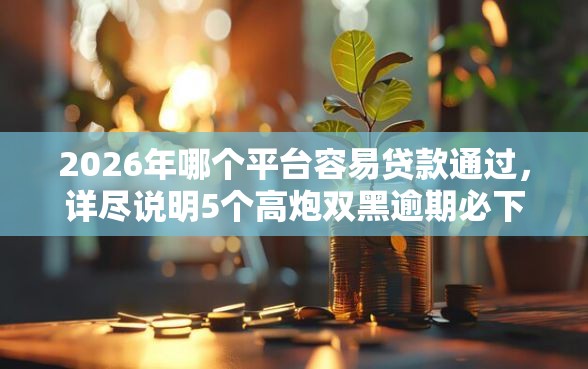 2026年哪个平台容易贷款通过，详尽说明5个高炮双黑逾期必下款平台