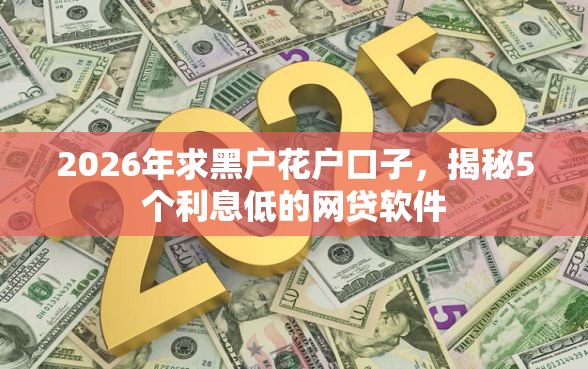 2026年求黑户花户口子，揭秘5个利息低的网贷软件