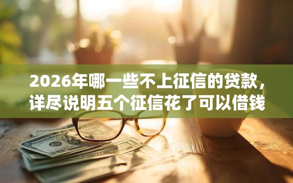 2026年哪一些不上征信的贷款，详尽说明五个征信花了可以借钱的网贷app