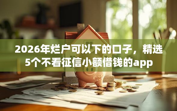 2026年烂户可以下的口子，精选5个不看征信小额借钱的app