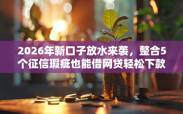 2026年新口子放水来袭，整合5个征信瑕疵也能借网贷轻松下款的口子
