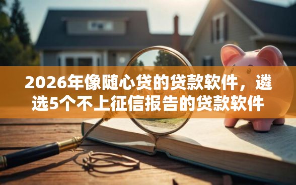 2026年像随心贷的贷款软件,遴选5个不上征信报告的贷款软件 2026年像随心贷的贷款软件,遴选5个不上征信报告的贷款软件