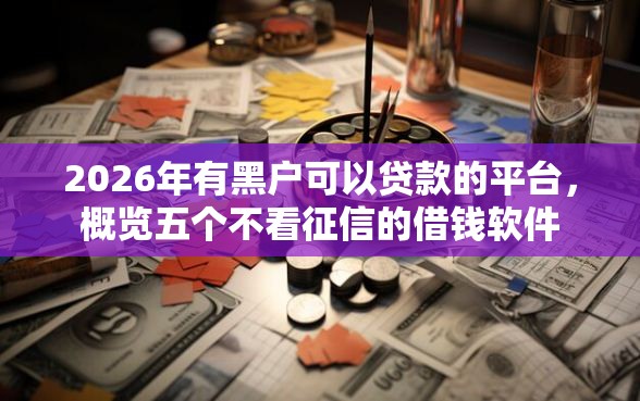 2026年有黑户可以贷款的平台，概览五个不看征信的借钱软件