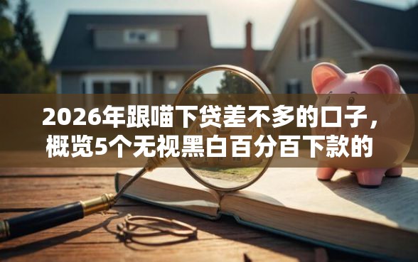 2026年跟喵下贷差不多的口子，概览5个无视黑白百分百下款的借款口子