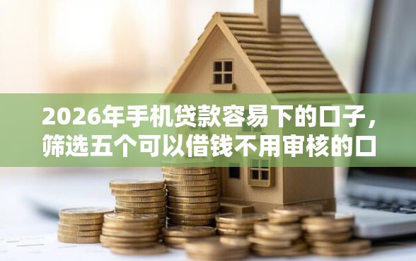 2026年手机贷款容易下的口子，筛选五个可以借钱不用审核的口子
