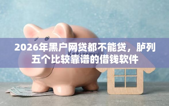 2026年黑户网贷都不能贷，胪列五个比较靠谱的借钱软件