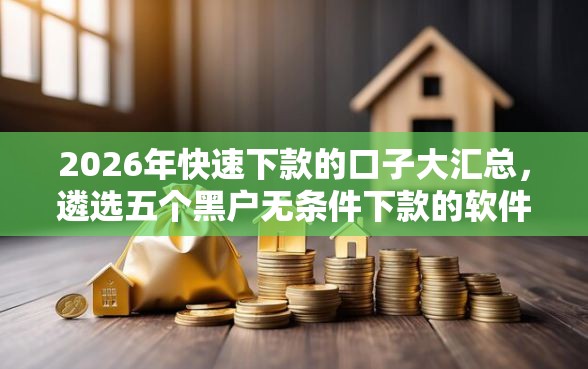 2026年快速下款的口子大汇总，遴选五个黑户无条件下款的软件