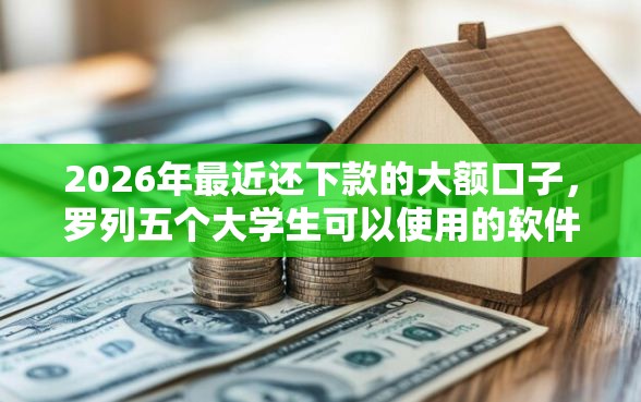 2026年最近还下款的大额口子，罗列五个大学生可以使用的软件
