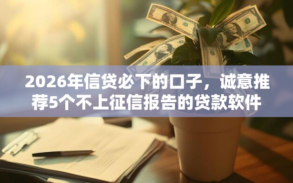 2026年信贷必下的口子，诚意推荐5个不上征信报告的贷款软件