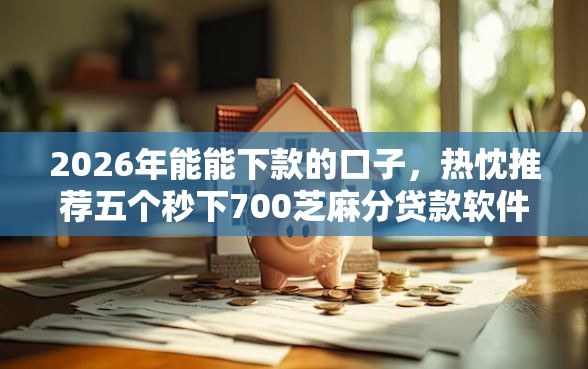 2026年能能下款的口子，热忱推荐五个秒下700芝麻分贷款软件