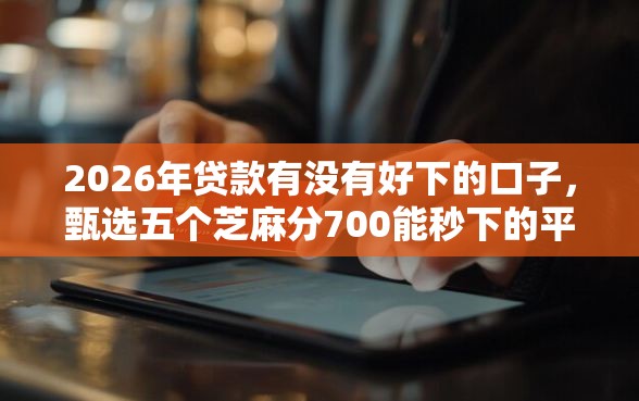 2026年贷款有没有好下的口子，甄选五个芝麻分700能秒下的平台