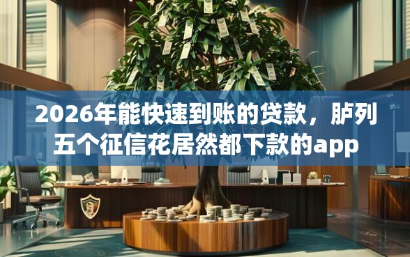 2026年能快速到账的贷款，胪列五个征信花居然都下款的app