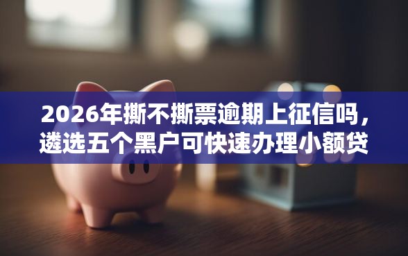 2026年撕不撕票逾期上征信吗，遴选五个黑户可快速办理小额贷款业务的口子
