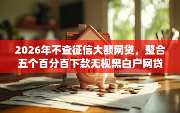 2026年不查征信大额网贷，整合五个百分百下款无视黑白户网贷app
