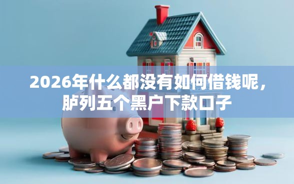 2026年什么都没有如何借钱呢，胪列五个黑户下款口子