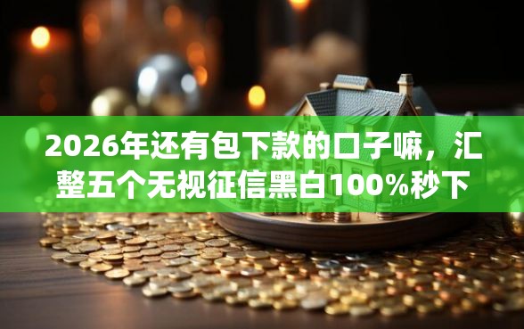 2026年还有包下款的口子嘛，汇整五个无视征信黑白100%秒下网贷app