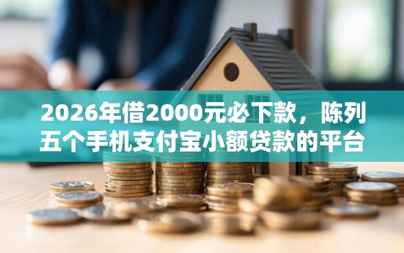 2026年借2000元必下款，陈列五个手机支付宝小额贷款的平台