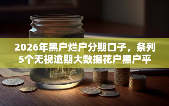 2026年黑户烂户分期口子，条列5个无视逾期大数据花户黑户平台