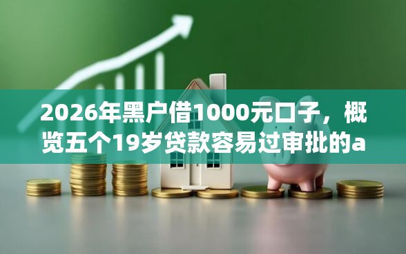 2026年黑户借1000元口子，概览五个19岁贷款容易过审批的app