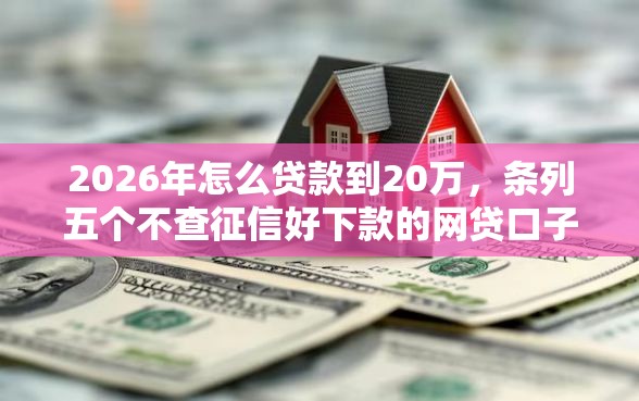 2026年怎么贷款到20万，条列五个不查征信好下款的网贷口子